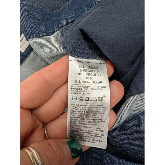 GAP women's 10 regular slim city crop dark denim, work, business, stretch S14 - Picture 6 of 9